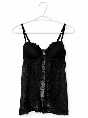 La SENZA Black Lace Push-Up Babydoll Teddy – Size XS EUC